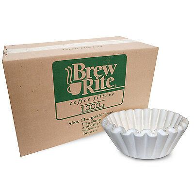 Bunn Brewrite Regular Coffee Maker Filters 12 Cup Commercial White 1000 Ct Pack