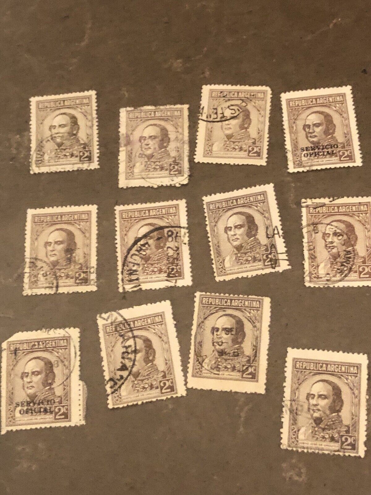Vintage Famous Argentinians Stamp #420 Central & South American Lot Of 12