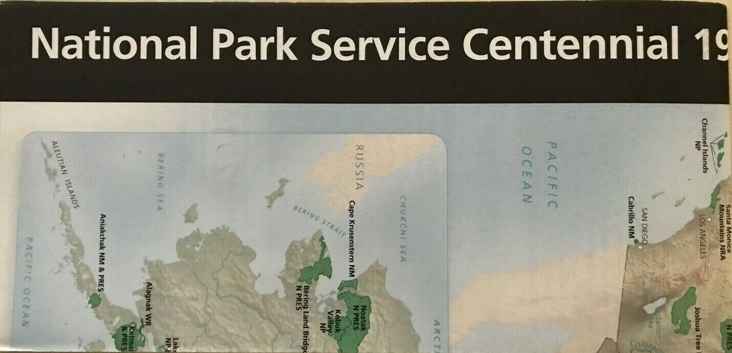 New Special Issue 2016 - National Park Service Centennial Unigrid Brochure  Map