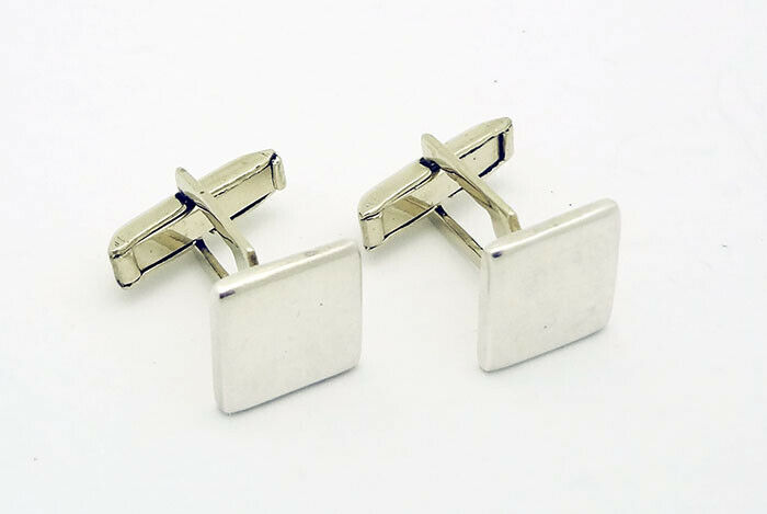 Estate Mexican Id Cufflinks In Sterling Silver